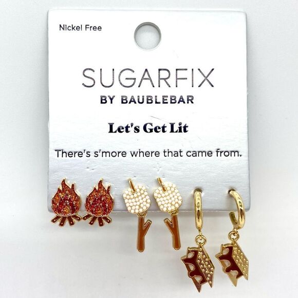 Sugarfix By Baublebar “Lets Get Lit” Earrings New - Picture 1 of 3
